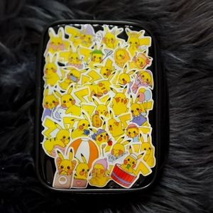 Customized stash bag, make up bag, purse organizer, storage w zipper pikachu